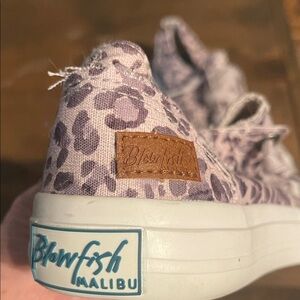 Blowfish Purple Leopard Print Sneakers